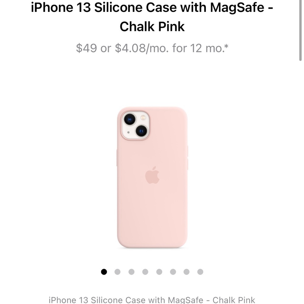 iPhone 13 Silicone Case with MagSafe -
Chalk Pink